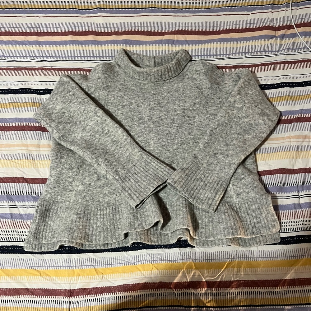 Club Monaco wool fold over mock neck sweater